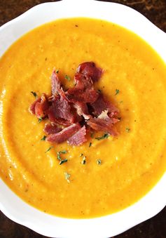 Apple and Butternut Squash Soup With Bacon