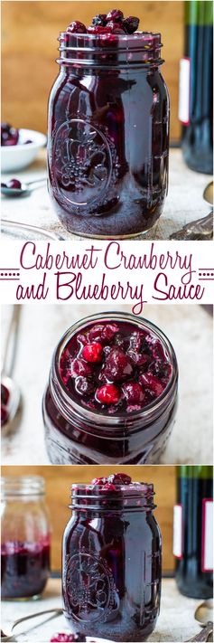 Cabernet, Cranberry, and Blueberry Sauce