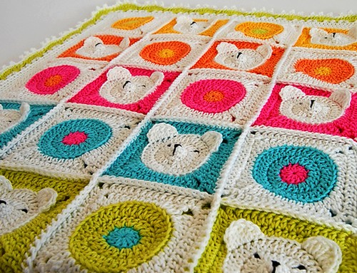 crochet bear blanquet (4)