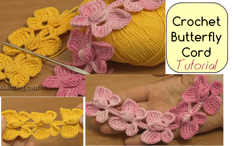 Crochet Butterfly Cord