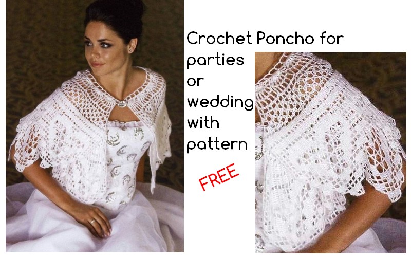 Crochet Poncho for parties or wedding