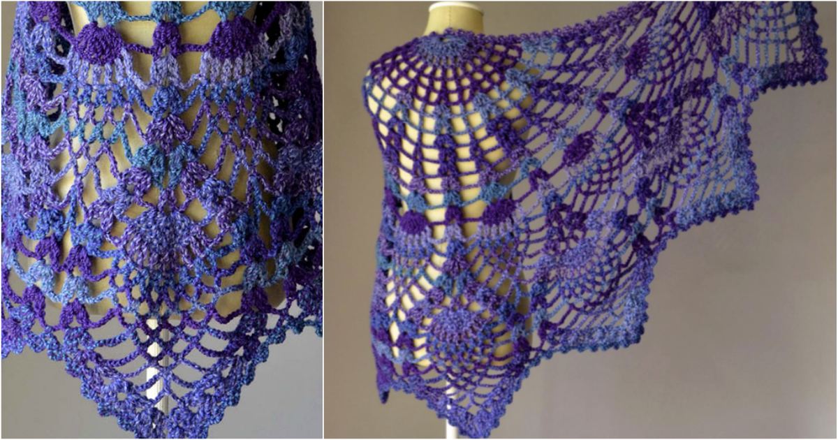 pineapple-crochet-peacock-shawl-2