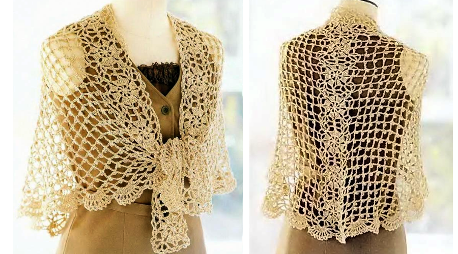 Beautiful Crochet Shawl with Patterns (1)