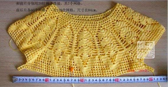 Tutorial how to make a DELICATE CROCHET BLOUSE (11)