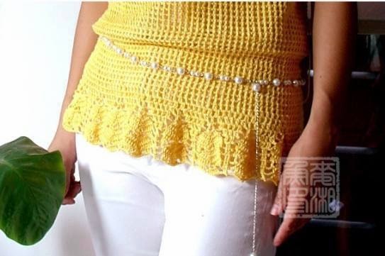 Tutorial how to make a DELICATE CROCHET BLOUSE (14)