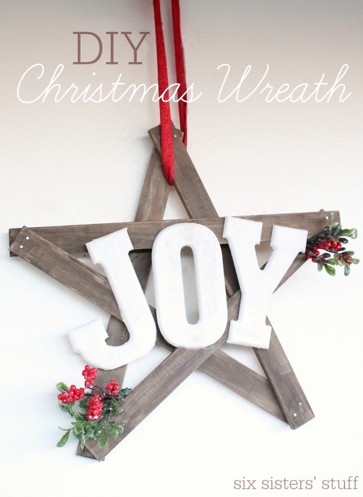 DIY Christmas Joy Wreath
