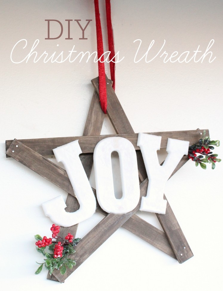 DIY Christmas Joy Wreath